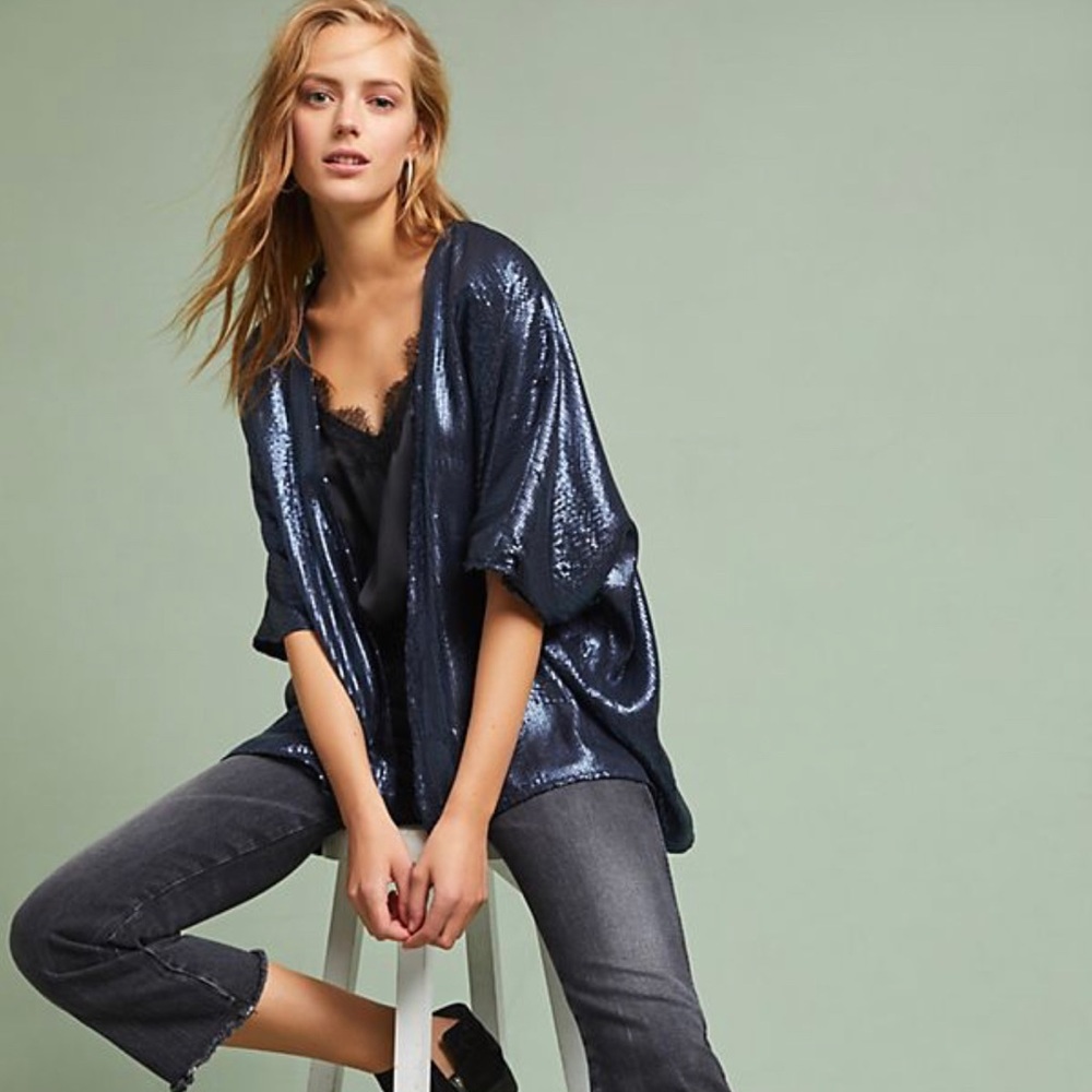 Anthropologie Corey Lynn Carter sequin Cardigan